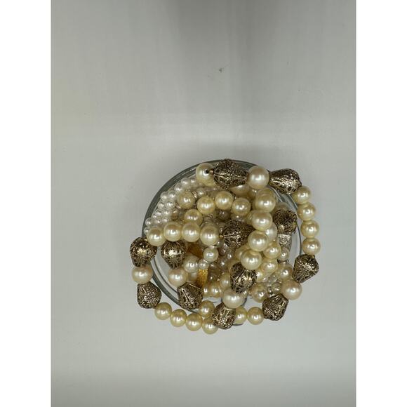 Vintage Anchor Hocking Savannah Punch Cup Mystery Pearl Necklace Jar VTG to Mod - Picture 4 of 4